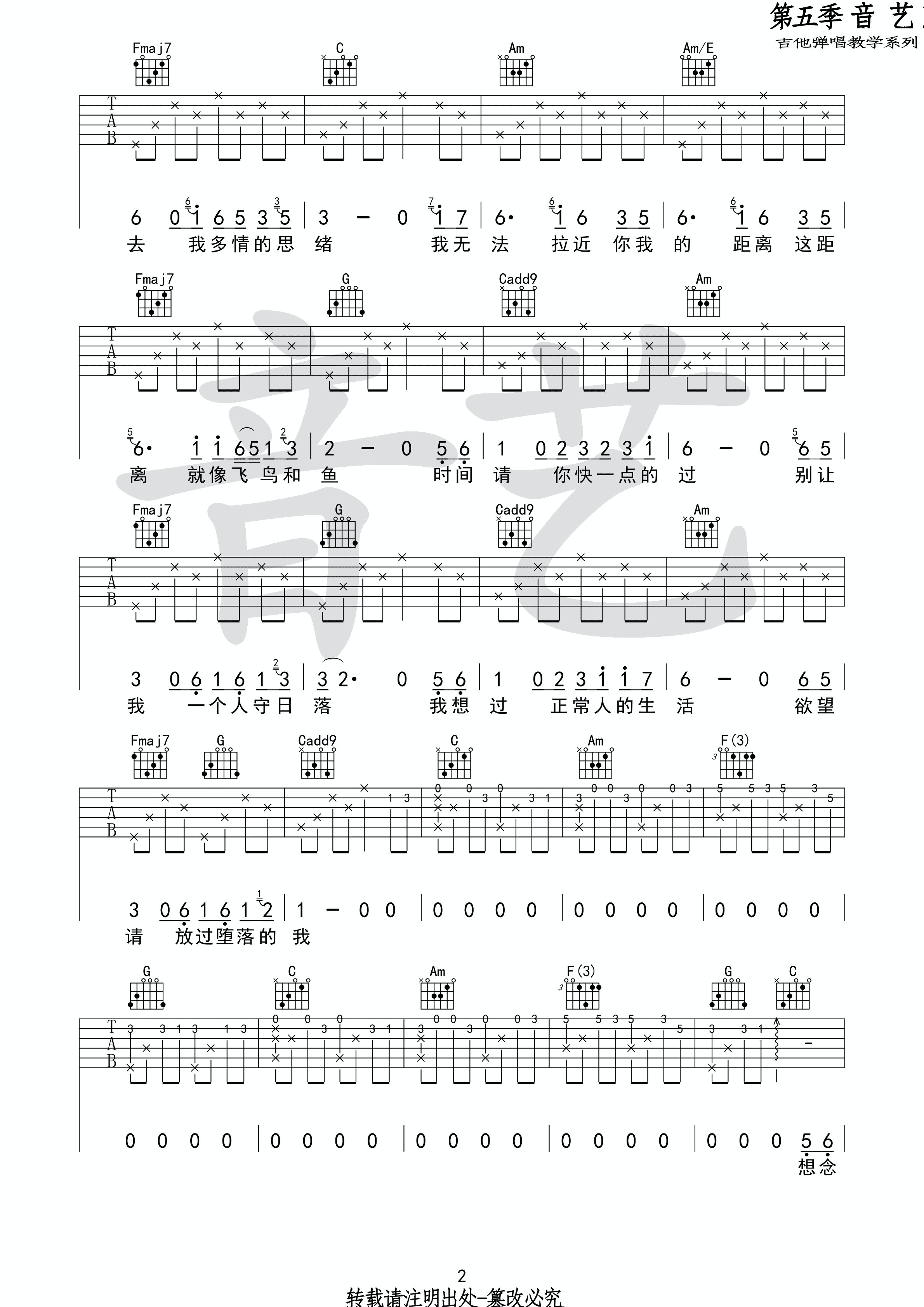 赵雷 - 八十年代的歌(酷音小伟吉他教学) [弹唱 C调 简单版 教学] 吉他谱