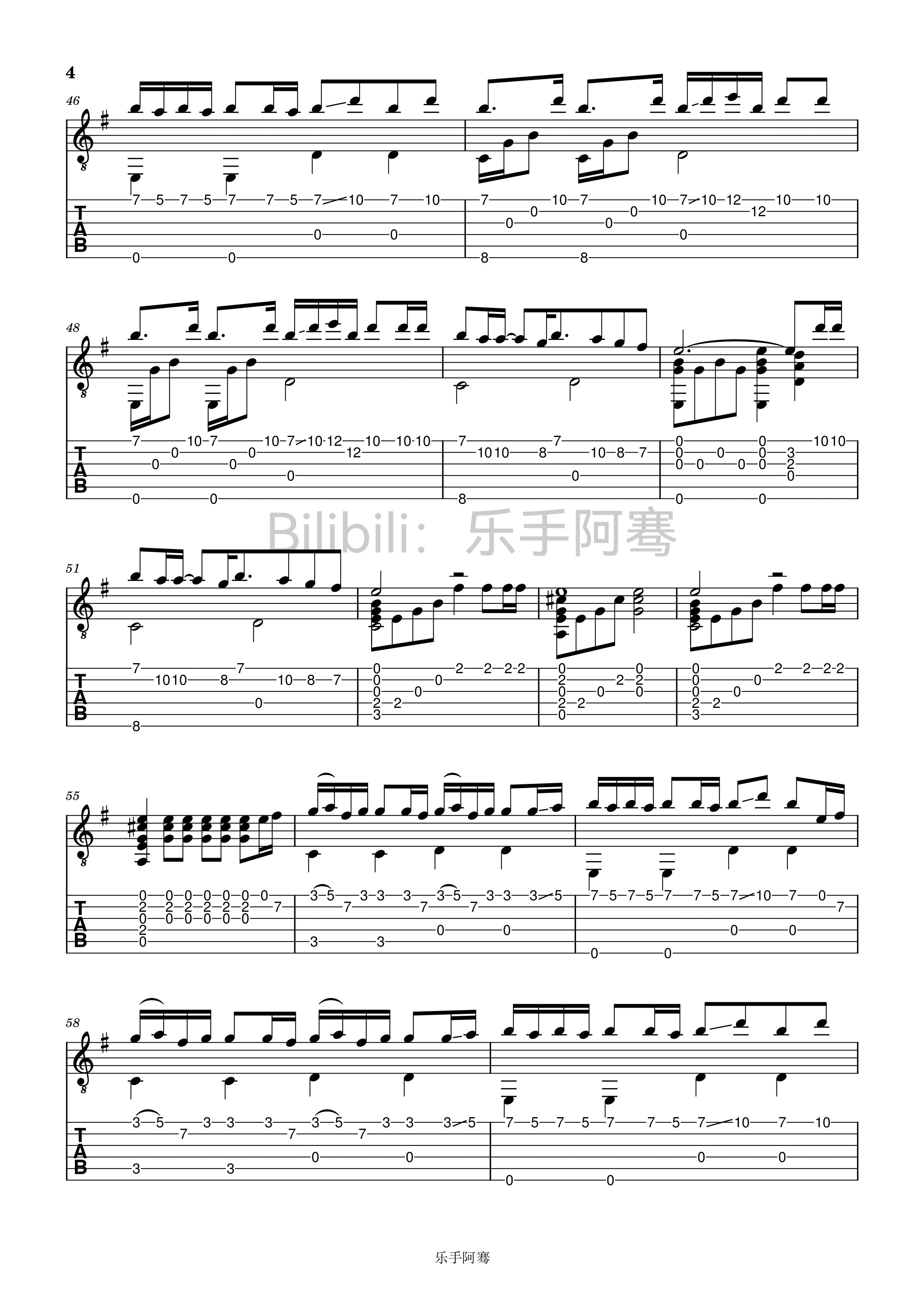 BWV156 a Arioso (Sinfornia)吉他谱(图片谱,改编版,古典吉他,指弹)_Johann Sebastian Bach(巴赫)